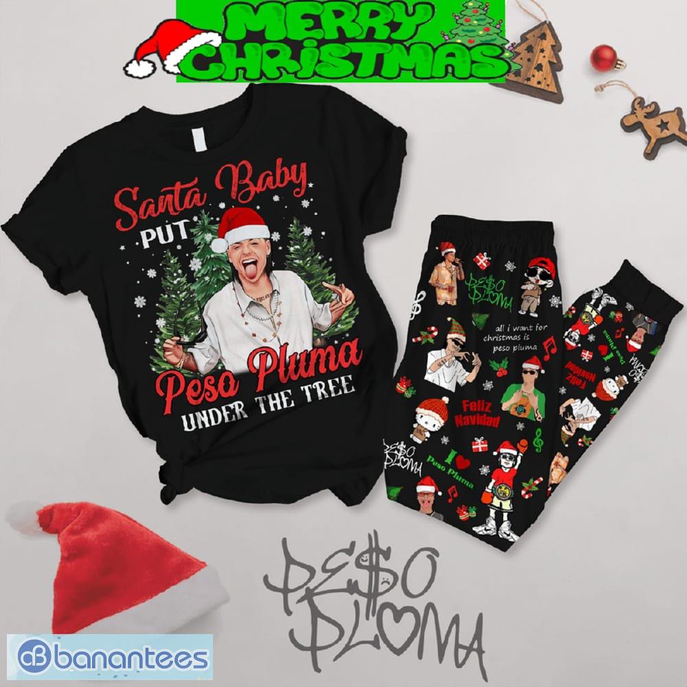 peso pluma under the tree santa baby christmas fleece pajamas set christmas for family image Peso Pluma Under The Tree Santa Baby Christmas Fleece Pajamas Set Christmas For Family - Peso Pluma Under The Tree Santa Baby Christmas Fleece Pajamas Set-1