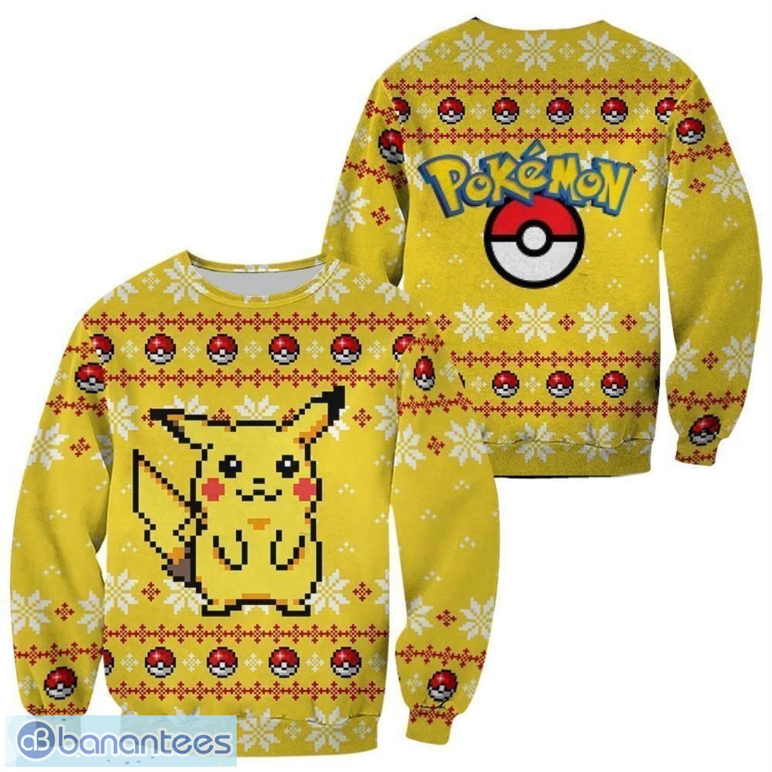 pikachu pokemon ugly christmas sweater custom xmas gift men women christmas gift image Pikachu Pokemon Ugly Christmas Sweater Custom Xmas Gift Men Women Christmas Gift Product Photo 1