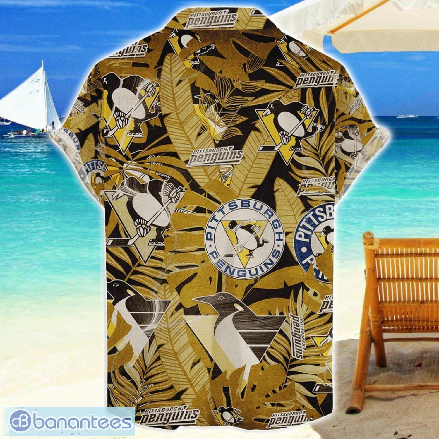pittsburgh penguins 3d hawaiian shirt retro logo revolution nhl new design summer gift for men women 1 image Pittsburgh Penguins 3D Hawaiian Shirt Retro Logo Revolution NHL New Design Summer Gift For Men Women Product Photo 2