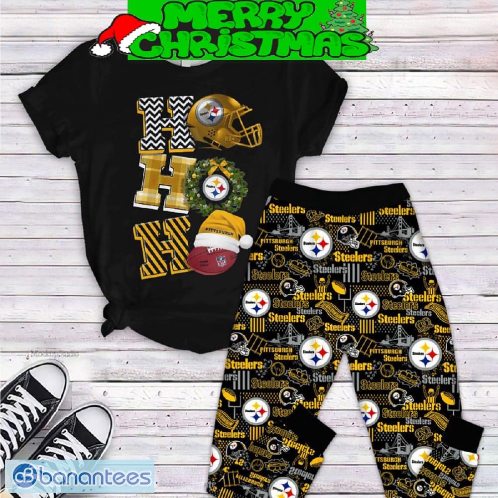 pittsburgh steelers blitzburgh ho ho ho nfl team christmas holidays fleece pajamas set men women for fans image Pittsburgh Steelers Blitzburgh Ho Ho Ho NFL Team Christmas Holidays Fleece Pajamas Set Men Women For Fans - Pittsburgh Steelers Blitzburgh Ho Ho Ho NFL Team Christmas Holidays Fleece Pajamas Set-1