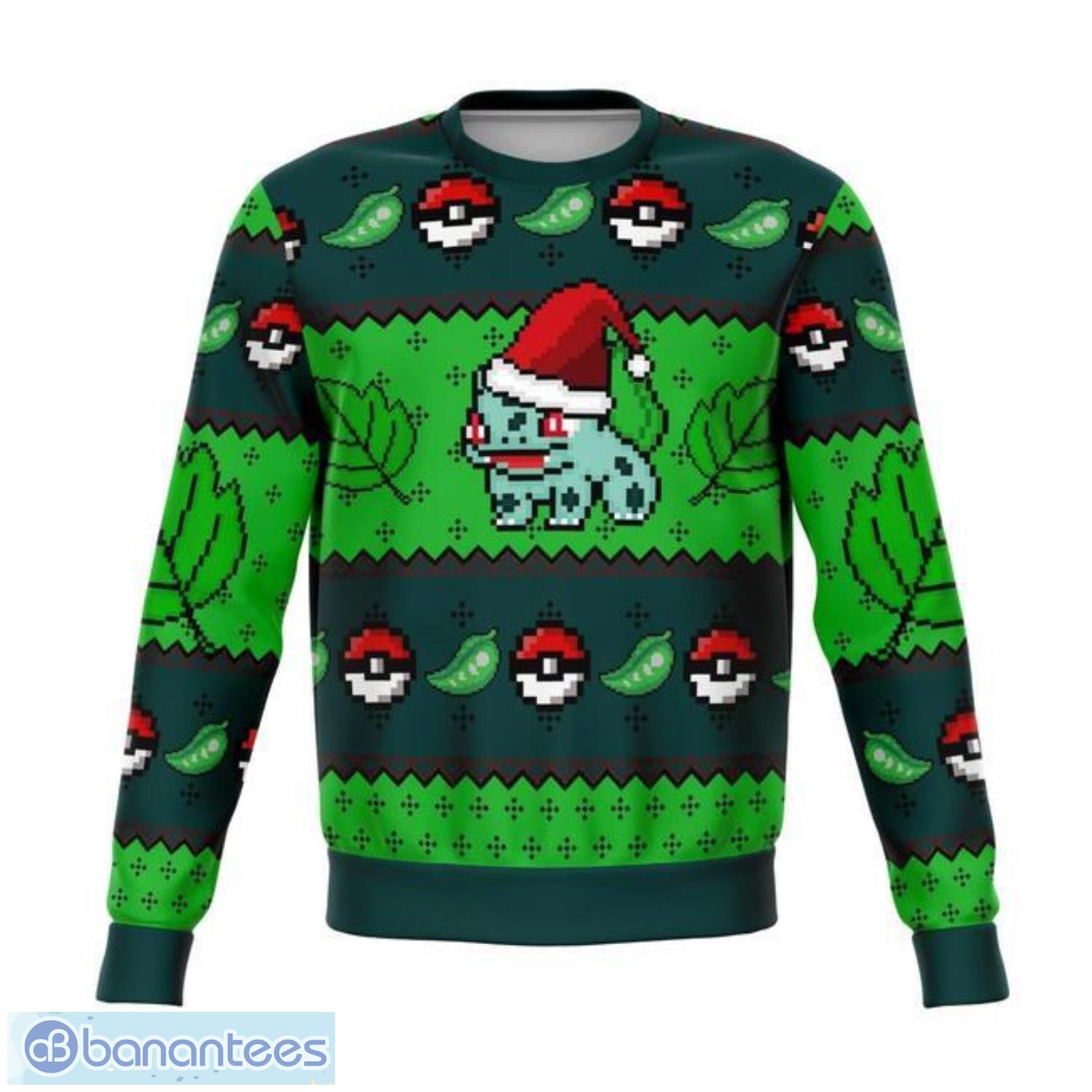 pokemon bulbasaur premium ugly christmas sweater amazing gift idea for pokemon lovers image Pokemon Bulbasaur Premium Ugly Christmas Sweater Amazing Gift Idea For Pokemon Lovers Product Photo 1
