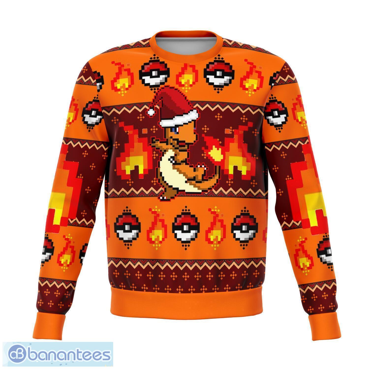 pokemon charmander premium ugly christmas sweater amazing gift idea for pokemon lovers image Pokemon Charmander Premium Ugly Christmas Sweater Amazing Gift Idea For Pokemon Lovers Product Photo 1