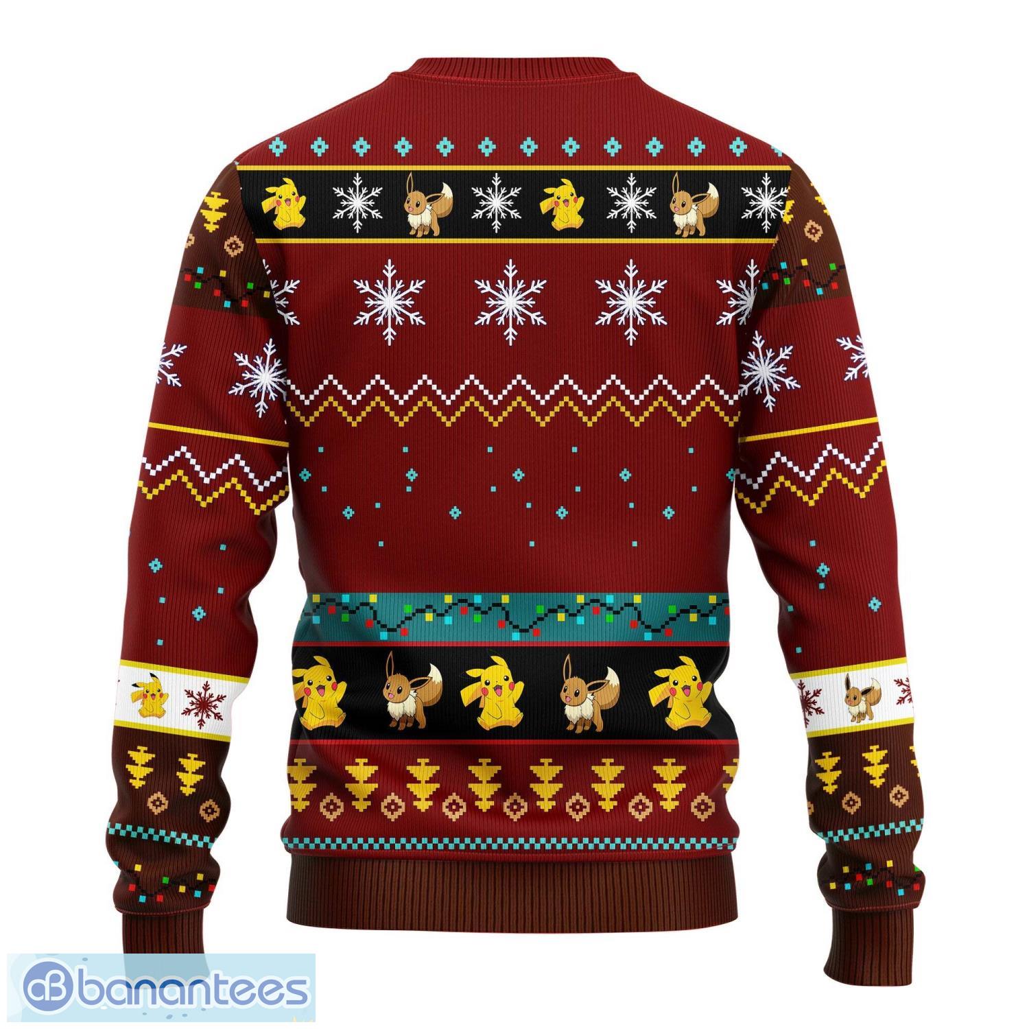 pokemon cute noel mc ugly christmas sweater brown red 1 amazing gift idea for pokemon lovers 1 image Pokemon Cute Noel Mc Ugly Christmas Sweater Brown Red 1 Amazing Gift Idea For Pokemon Lovers Product Photo 2
