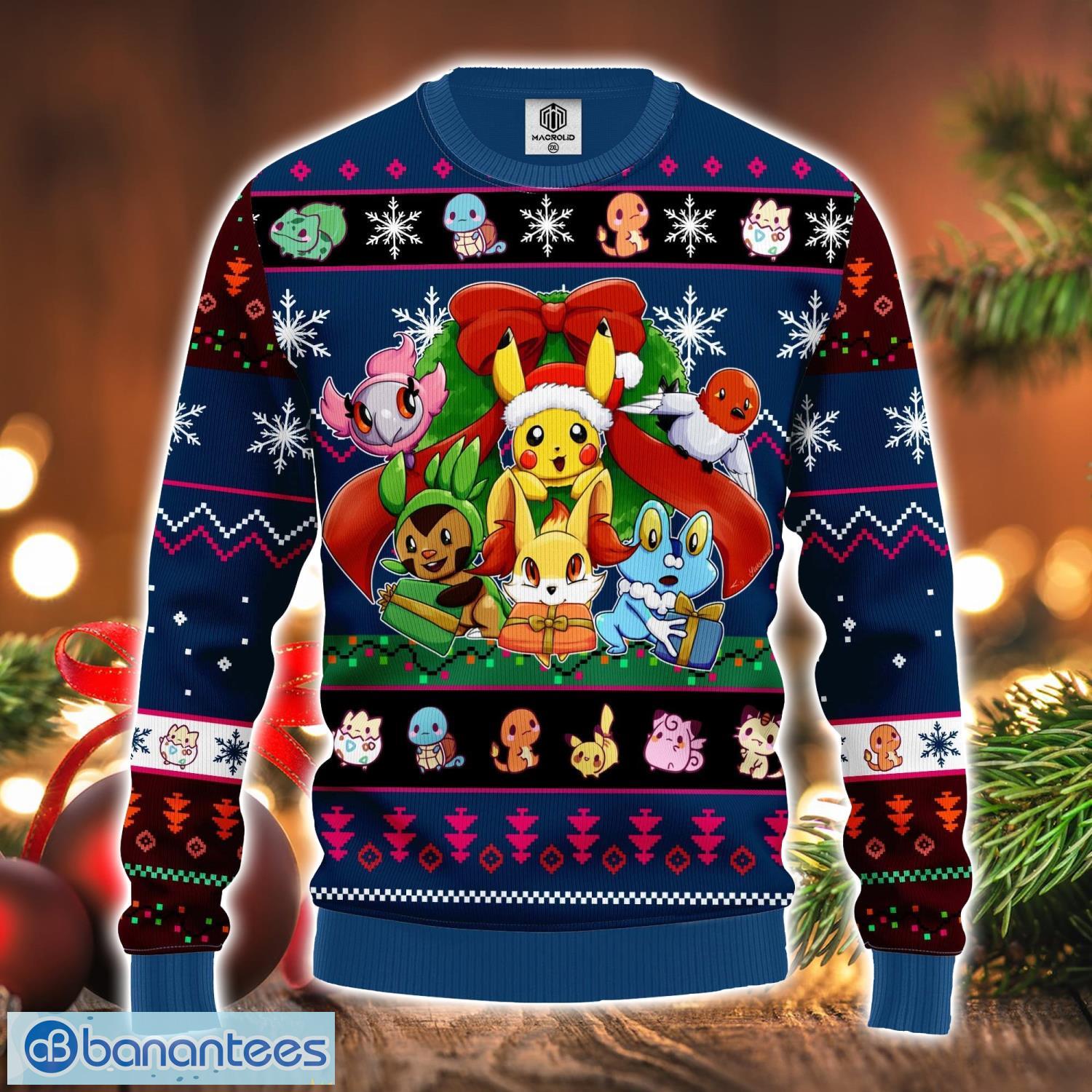 pokemon new cute funny ugly christmas sweater amazing gift idea for pokemon lovers image Pokemon New Cute Funny Ugly Christmas Sweater Amazing Gift Idea For Pokemon Lovers Product Photo 1