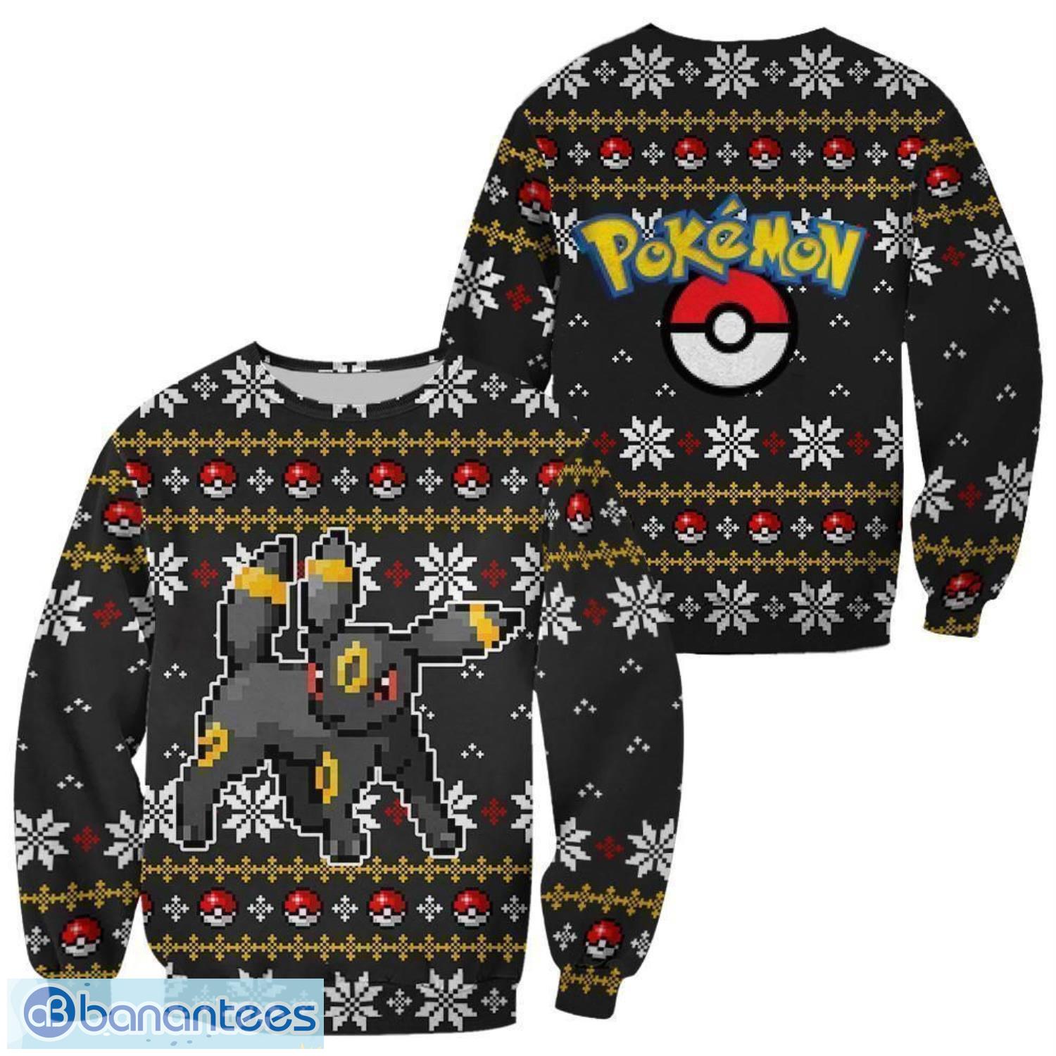 pokemon umbreon ugly christmas sweater custom xmas gift men women christmas gift image Pokemon Umbreon Ugly Christmas Sweater Custom Xmas Gift Men Women Christmas Gift Product Photo 1