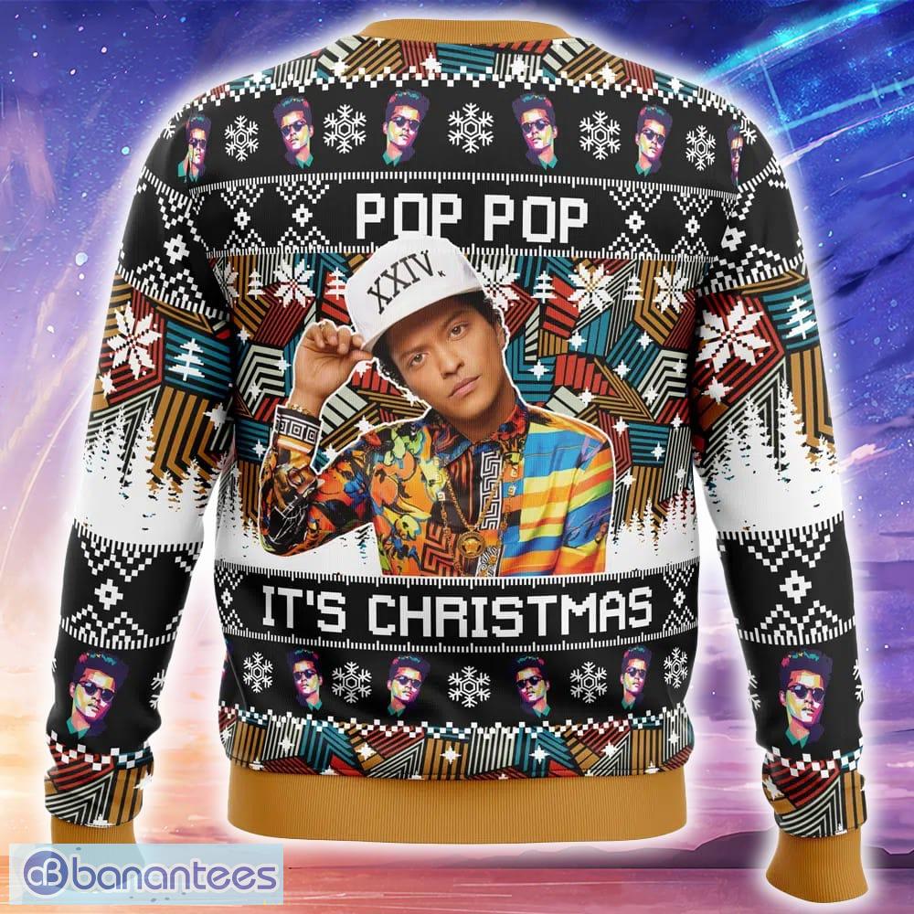 pop pop its christmas bruno mars ugly christmas 3d sweater trending holidays for men women fans 1 image Pop Pop It’s Christmas Bruno Mars Ugly Christmas 3D Sweater Trending Holidays For Men Women Fans - Pop Pop It’s Christmas Bruno Mars Ugly Christmas Sweater_2