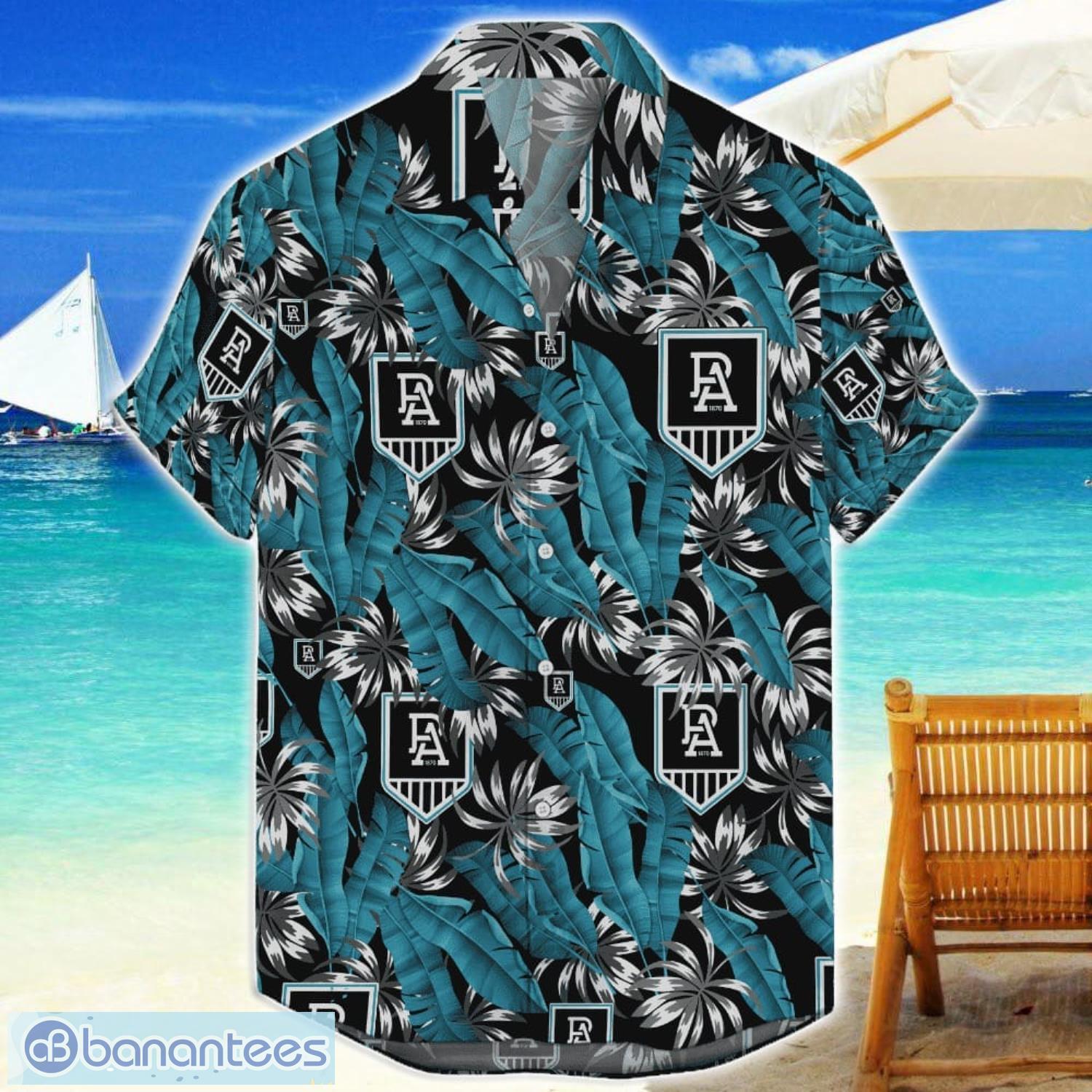 port adelaide power paradise afl aloha hawaiian shirt for men and women image Port Adelaide Power Paradise AFL Aloha Hawaiian Shirt For Men And Women Product Photo 1
