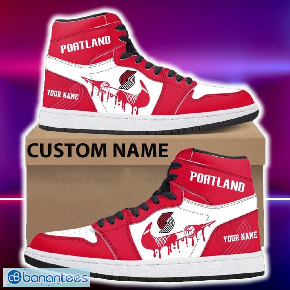portland trail blazers air jordan hightop shoes new custom name for fans gift sneaker image Portland Trail Blazers Air Jordan Hightop Shoes New Custom Name For Fans Gift Sneaker - Portland Trail Blazers Air Jordan Hightop Shoes Photo 4