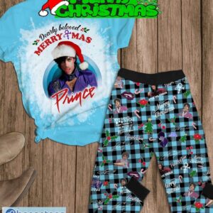 Prince Dearly Beloved Merry Christmas Fleece Pajamas Set For Women Gift Christmas - Prince Dearly Beloved Merry Christmas Fleece Pajamas Set-1