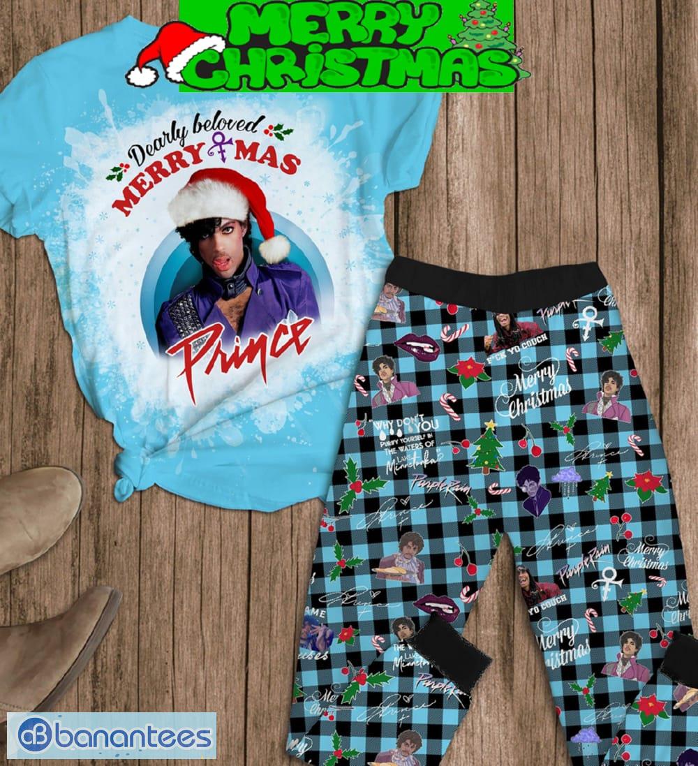 prince dearly beloved merry christmas fleece pajamas set for women gift christmas image Prince Dearly Beloved Merry Christmas Fleece Pajamas Set For Women Gift Christmas - Prince Dearly Beloved Merry Christmas Fleece Pajamas Set-1
