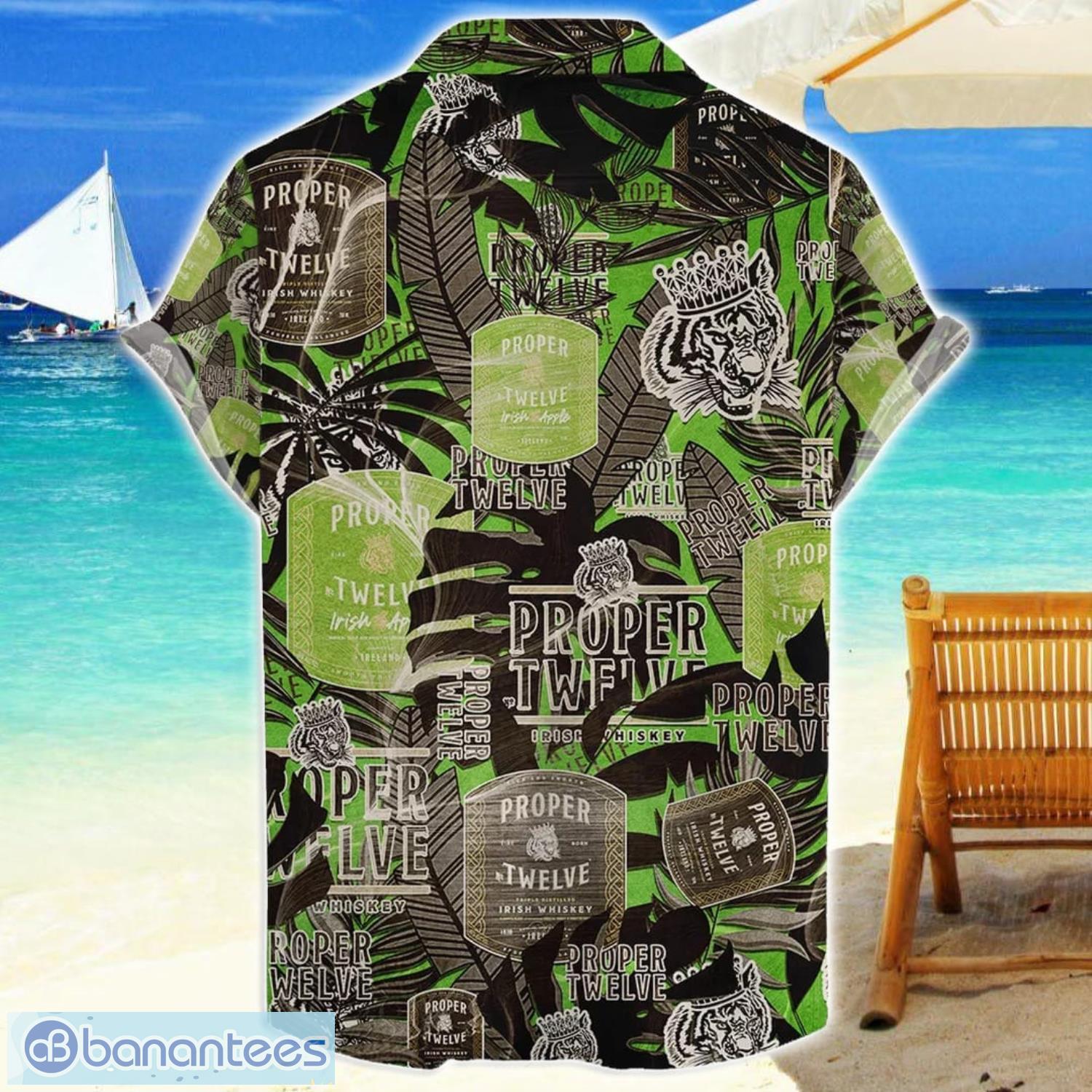 proper twelve whiskey retro logo 3d hawaiian shirt summer holiday gift 1 image Proper Twelve Whiskey Retro Logo 3D Hawaiian Shirt Summer Holiday Gift Product Photo 2