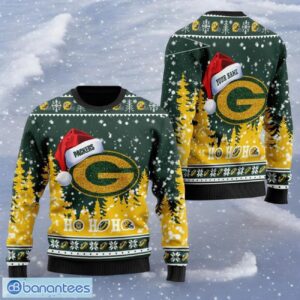 Green Bay Packers Thicken Sweater Shirt Santa Claus In The Moon Christmas Sweater Product Photo 1