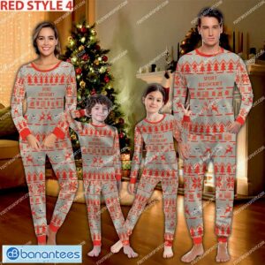 Beechcraft Sport Aircraft Ugly Christmas Family Pajamas Set Army Gift - Beechcraft Sport Aircraft Pajamas Set Family Photo Red