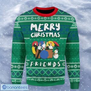 Friends Ugly Christmas Sweater Green Sweater Product Photo 1