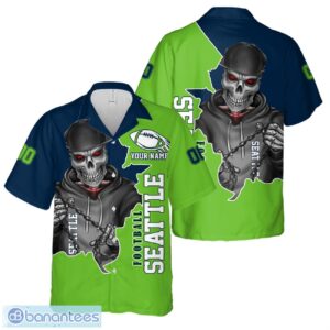 Seattle Football Team Hawaiian Shirt And Shorts Personalized Name And Number For Fans Product Photo 1