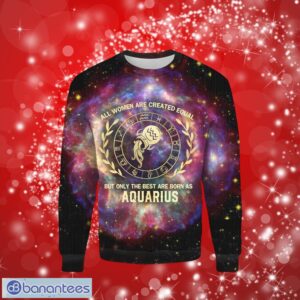 Aquarius Galaxy Dark Sweater Gifts Ugly Christmas Sweater Print Full Product Photo 1