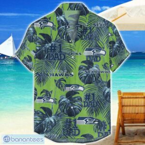 Seattle Seahawks Dad Hawaiian Father’s Day Gift For Dad Grandpa NFL Sports Beach Shirt Product Photo 1