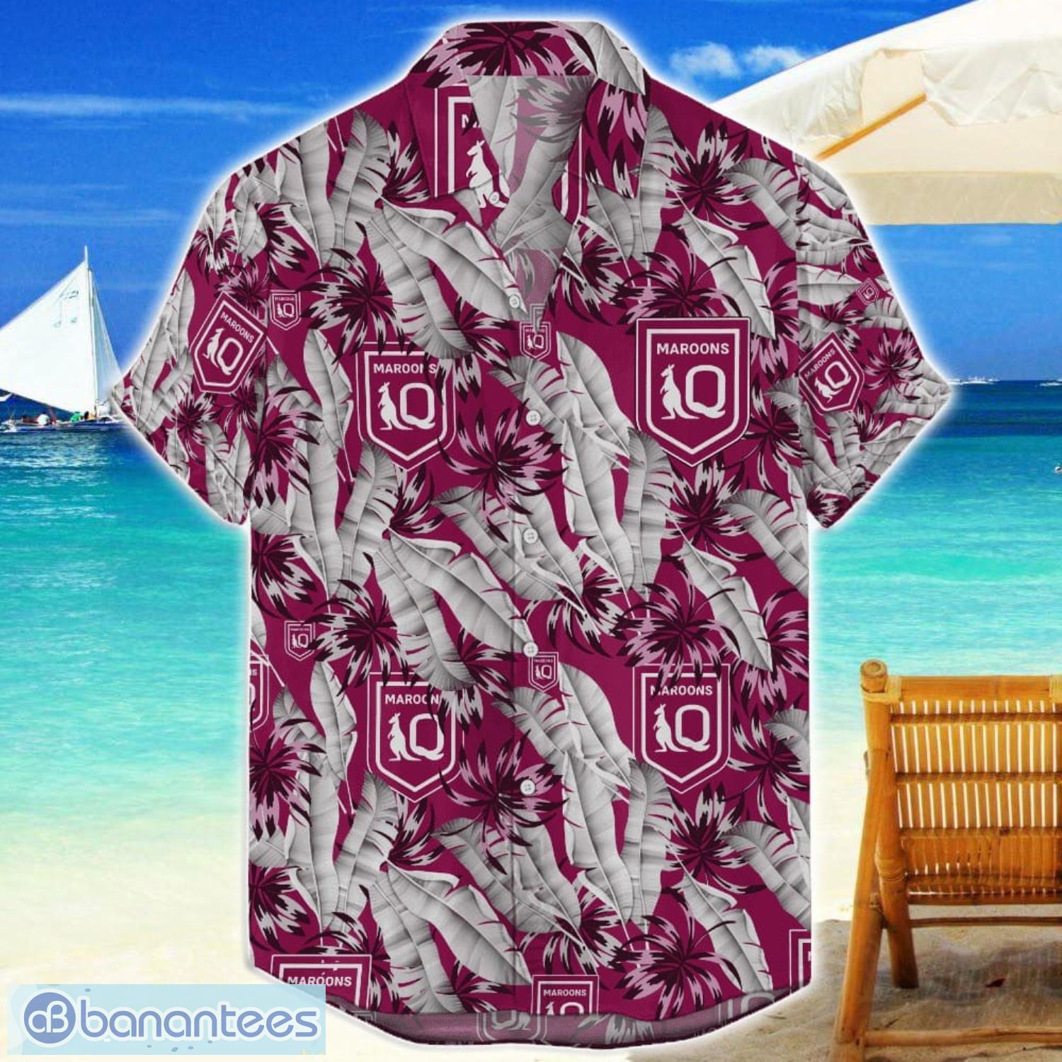 qld maroons paradise nrl aloha hawaiian shirt for men and women 1 image QLD Maroons Paradise NRL Aloha Hawaiian Shirt For Men And Women Product Photo 2