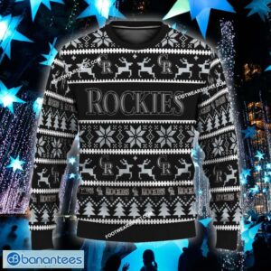 NEW Red Colorado Rockies Ugly Christmas 3D Sweater Gift For Men And Women Custom Name - MLB Colorado Rockies Ugly Christmas Sweater For Men And Women Photo 1