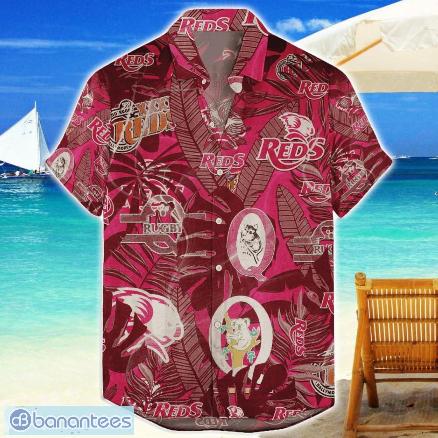 queensland reds hawaiian retro logo super rugby aloha hawaiian shirt for men and women image Queensland Reds Hawaiian Retro Logo Super Rugby Aloha Hawaiian Shirt For Men And Women Product Photo 1