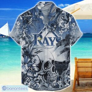 Tampa Bay Rays Tropical Skull Halloween 3D Hawaiian Shirt For Men Women MLB Fans Product Photo 1