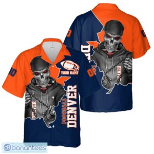 Denver Football Team Hawaiian Shirt And Shorts Personalized Name And Number For Fans Product Photo 1