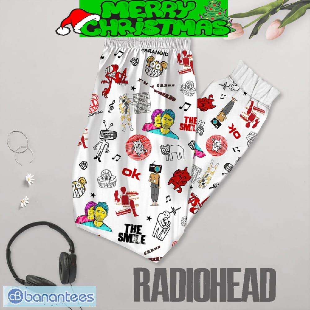 radiohead the smile ok fleece pajamas set for christmas 1 image Radiohead The Smile OK Fleece Pajamas Set For Christmas - Radiohead The Smile OK Fleece Pajamas Set-2
