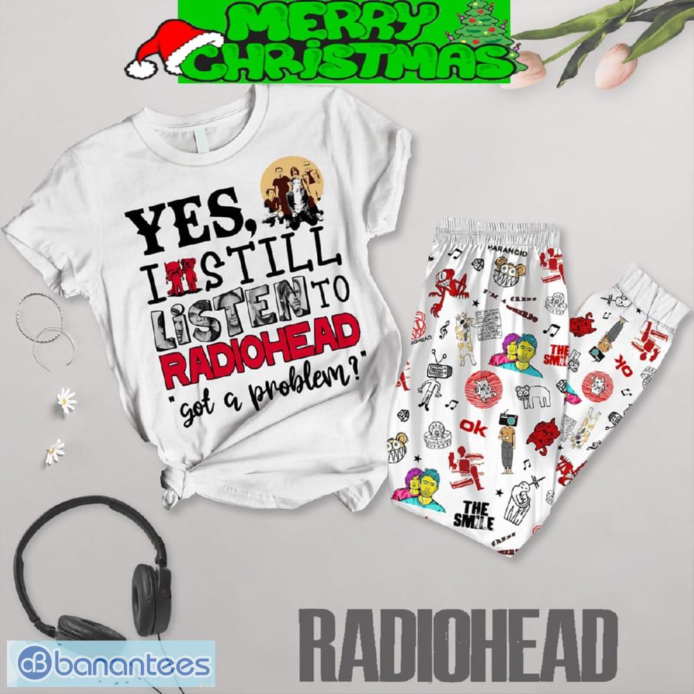 radiohead the smile ok fleece pajamas set for christmas image Radiohead The Smile OK Fleece Pajamas Set For Christmas - Radiohead The Smile OK Fleece Pajamas Set-1