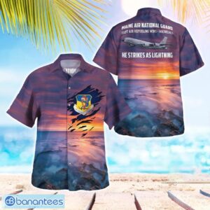 Maine Air National Guard 101st Air Refueling Wing (101 ARW) KC-135R Stratotanker Beach Shirt For Team Product Photo 1