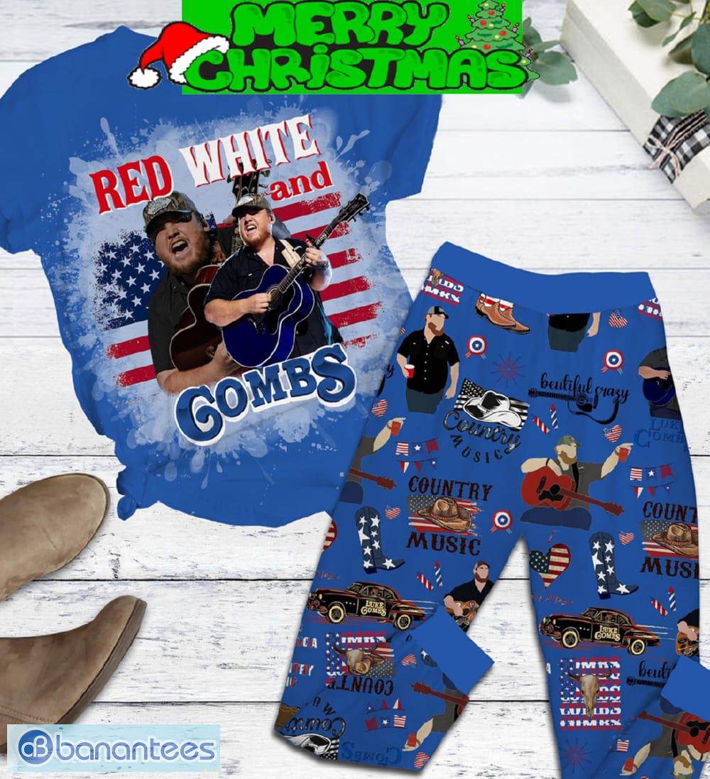 red white and combs country music pajamas set for women gift christmas 1 image Red White And Combs Country Music Pajamas Set For Women Gift Christmas - Red White And Combs Country Music Pajamas Set-2