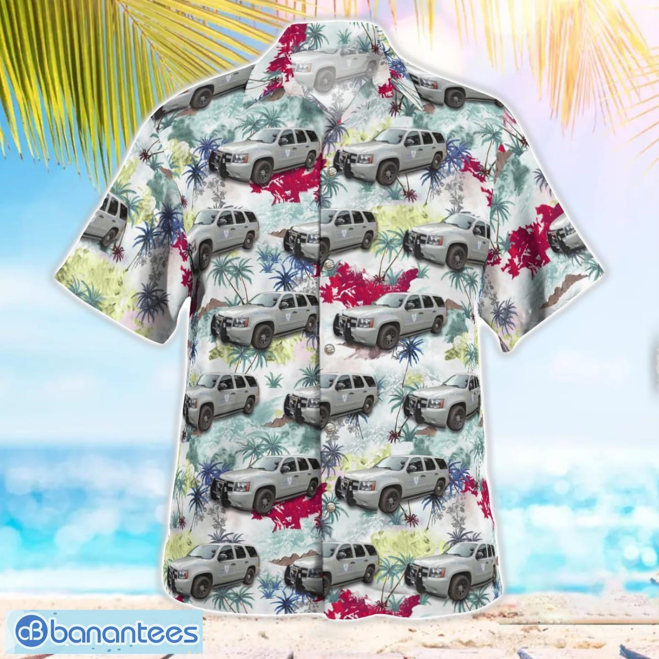 Rhode Island State Police Chevrolet Tahoe Aloha Hawaiian Shirt Rhode Island State Police Chevrolet Tahoe Aloha Hawaiian Shirt Product Photo 2