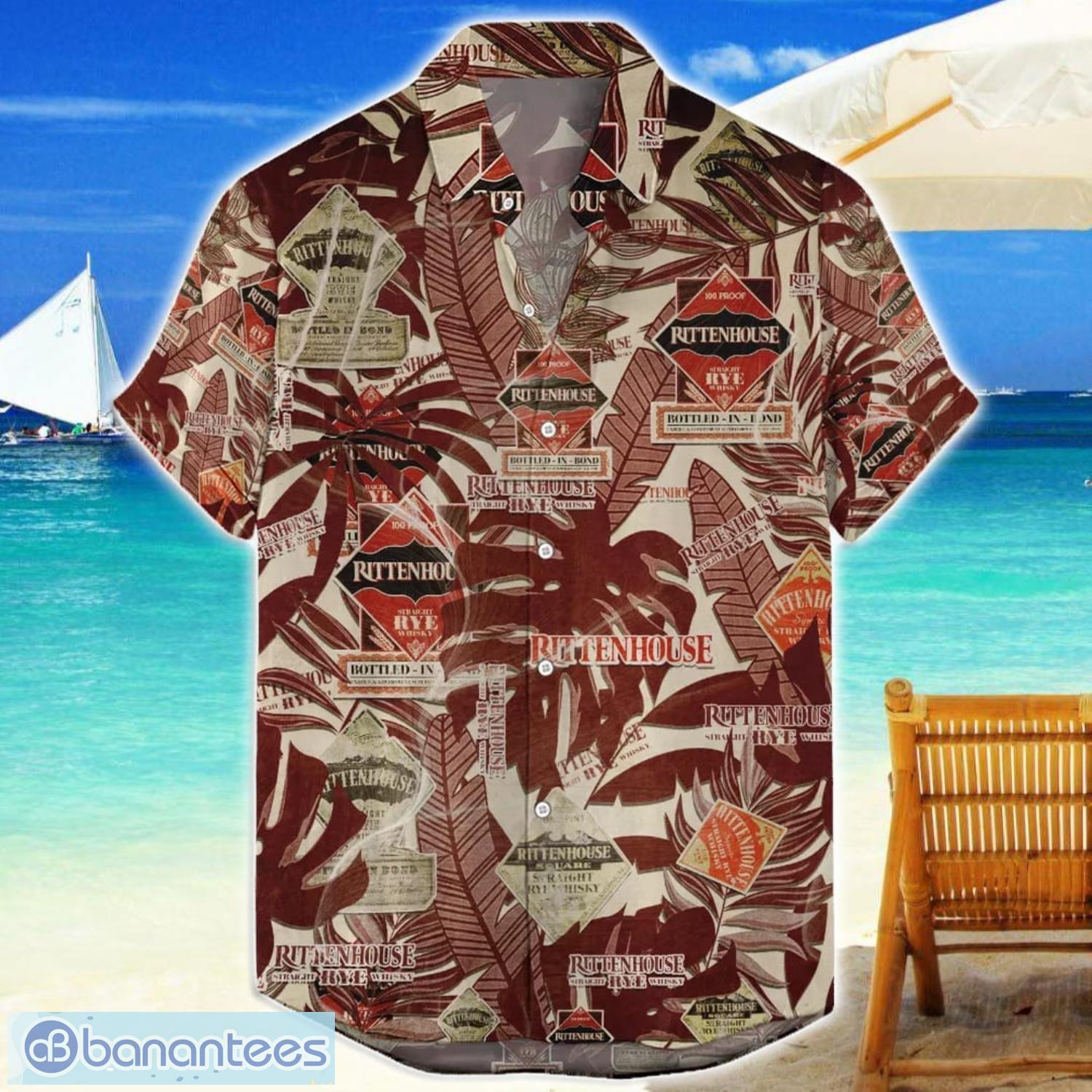 rittenhouse rye whiskey retro logo 3d hawaiian shirt for men and women image Rittenhouse Rye Whiskey Retro Logo 3D Hawaiian Shirt For Men And Women Product Photo 1