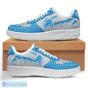 Personalized Name Detroit Lions Drip Air Force Shoes Men Women Sneakers Product Photo 1