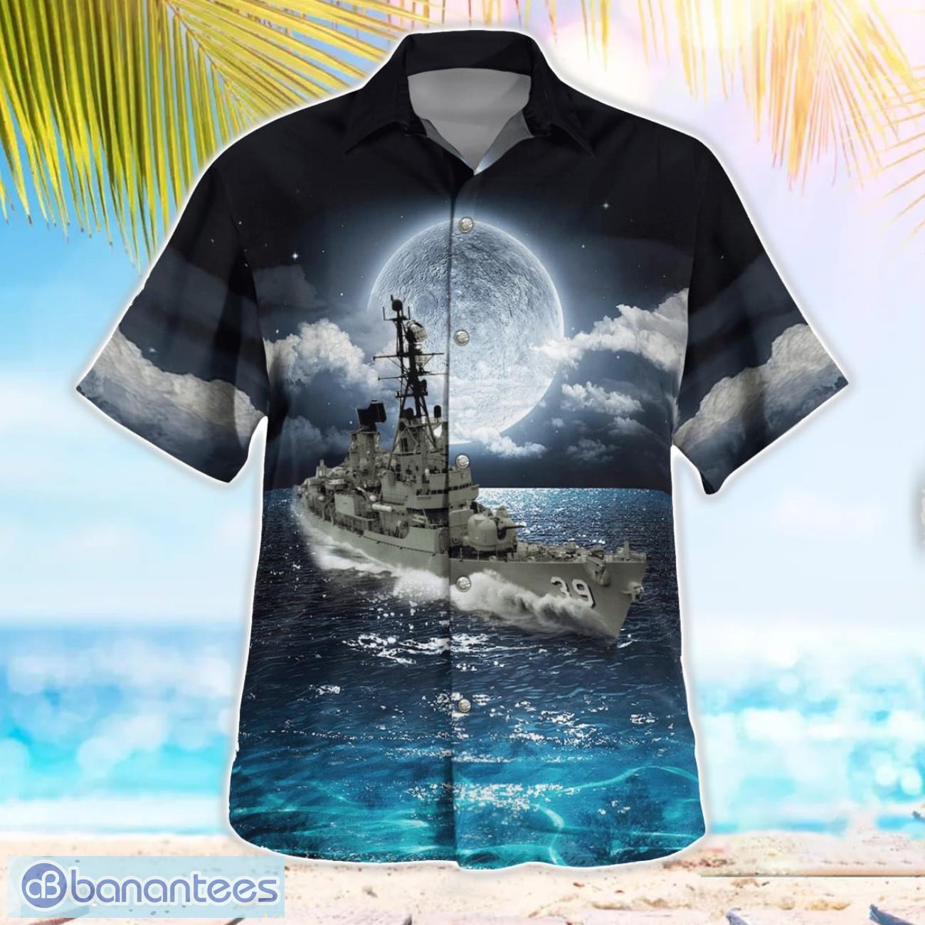 royal australian navy hmas hobart d 39 hawaiian shirt 2 image Royal Australian Navy HMAS Hobart (D 39) Hawaiian Shirt Product Photo 3