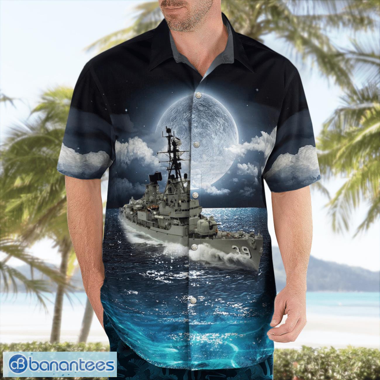 Royal Australian Navy HMAS Hobart (D 39) Hawaiian Shirt Royal Australian Navy HMAS Hobart (D 39) Hawaiian Shirt Product Photo 4