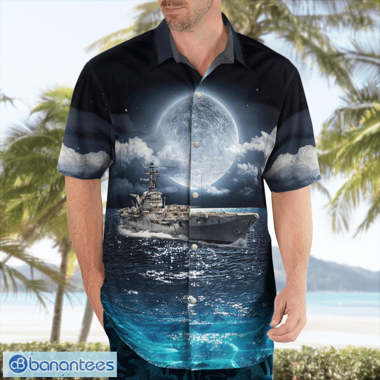 Royal Australian Navy HMAS Melbourne (R21) Hawaiian Shirt Royal Australian Navy HMAS Melbourne (R21) Hawaiian Shirt Product Photo 4