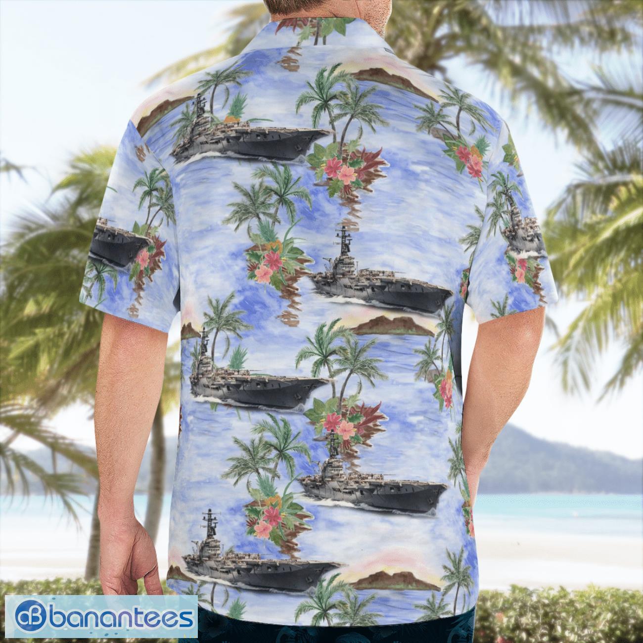 royal australian navy hmas melbourne r21 hawaiian shirt purple color 1 image Royal Australian Navy HMAS Melbourne (R21) Hawaiian Shirt Purple Color Product Photo 2
