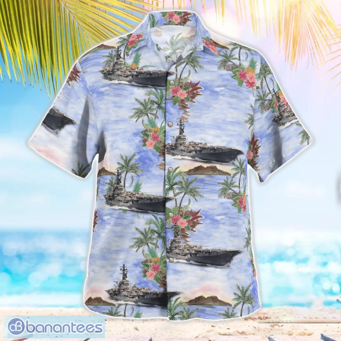Royal Australian Navy HMAS Melbourne (R21) Hawaiian Shirt Purple Color Royal Australian Navy HMAS Melbourne (R21) Hawaiian Shirt Purple Color Product Photo 3