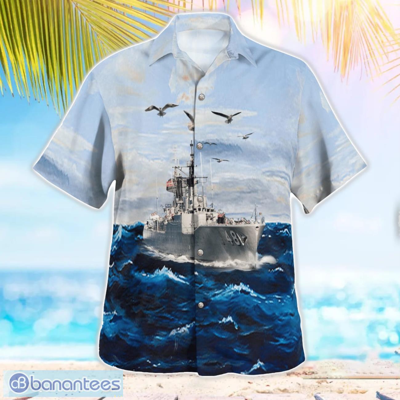 royal australian navy hmas stuart de 48 hawaiian shirt 1 image Royal Australian Navy HMAS Stuart (DE 48) Hawaiian Shirt Product Photo 2