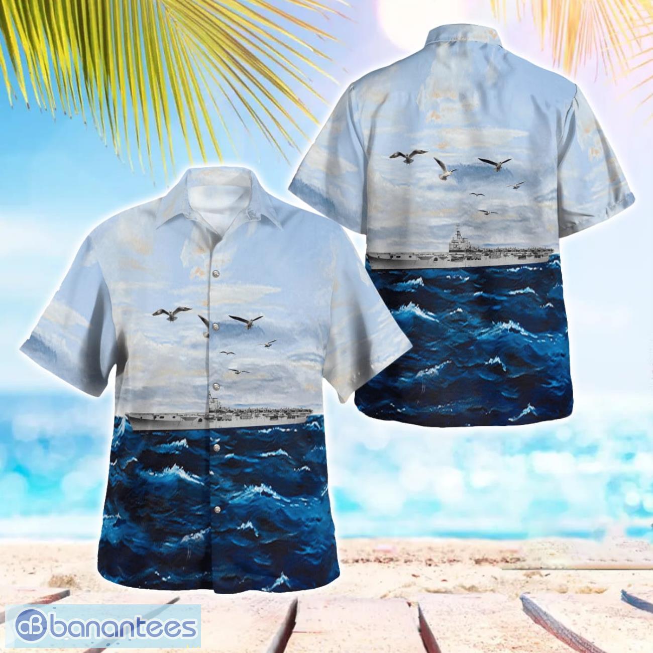 royal australian navy hmas sydney r17 hawaiian shirt image Royal Australian Navy HMAS Sydney (R17) Hawaiian Shirt Product Photo 1