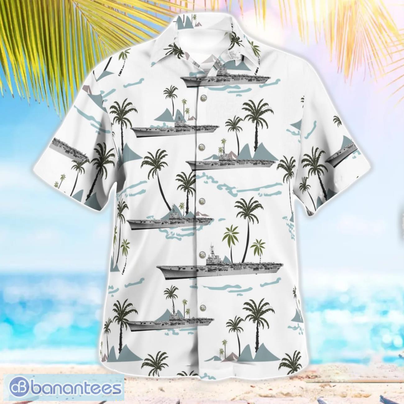 Royal Australian Navy HMAS Sydney (R17) White Hawaiian Shirt Royal Australian Navy HMAS Sydney (R17) White Hawaiian Shirt Product Photo 3