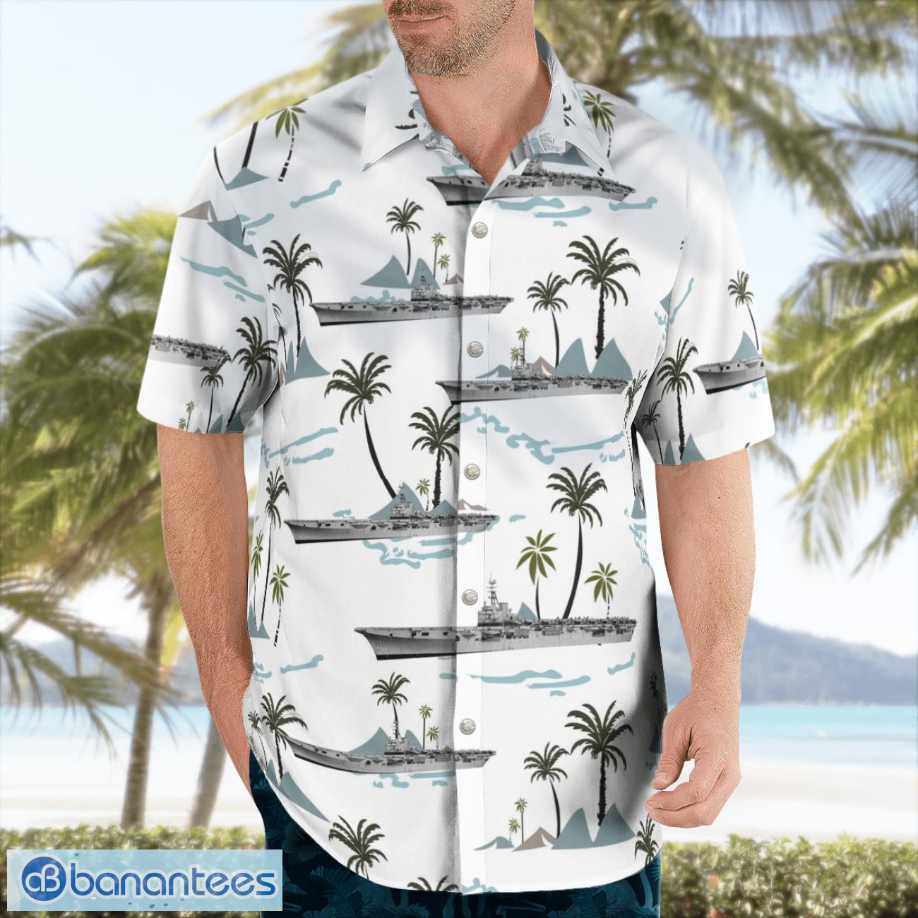 Royal Australian Navy HMAS Sydney (R17) White Hawaiian Shirt Royal Australian Navy HMAS Sydney (R17) White Hawaiian Shirt Product Photo 4
