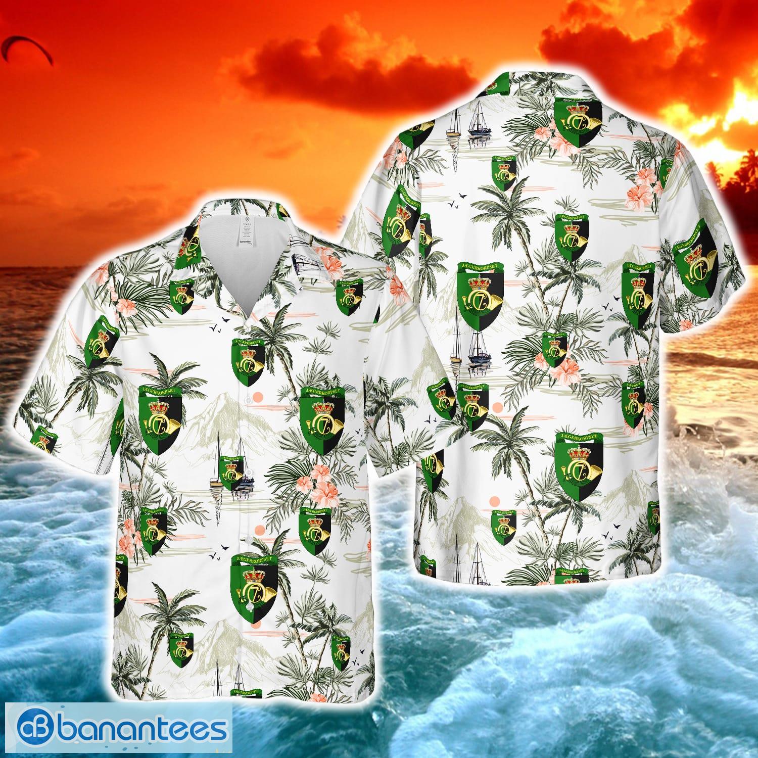 royal danish army jaeger corps special forces hawaiian shirt image Royal Danish Army Jaeger Corps Special Forces Hawaiian Shirt Product Photo 1