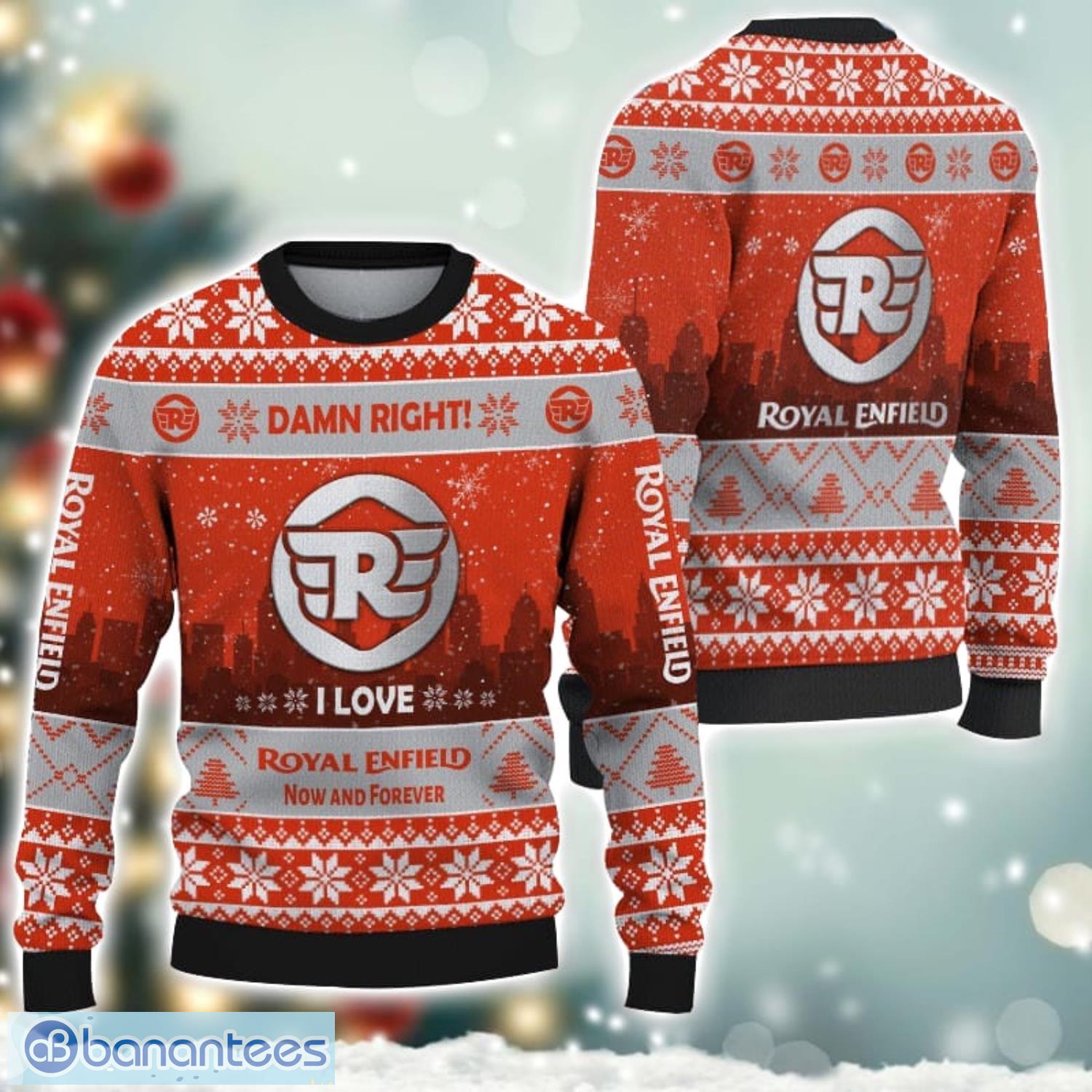 royal enfield damn right i lover royal enfield now and forever 3d ugly christmas sweater christmas gift image Royal Enfield Damn Right I Lover Royal Enfield Now And Forever 3D Ugly Christmas Sweater Christmas Gift Product Photo 1