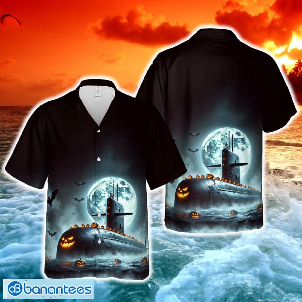 royal navy vanguard class submarine halloween hawaiian shirt image Royal Navy Vanguard-class submarine Halloween Hawaiian Shirt Product Photo 1