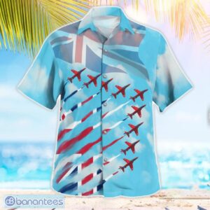 RAF Red Arrows Aircraft Armed Force Days Hawaiian Shirt Beach Shirt Blue Product Photo 3
