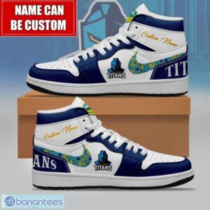 NRL Gold Coast Titans Custom Name Limited Air Jordan Hightop Shoes JD1 Sneakers Product Photo 1