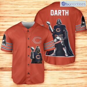 Chicago Bears Darth Vader Baseball Jersey Shirt Dark Orange For Men And Women Product Photo 1