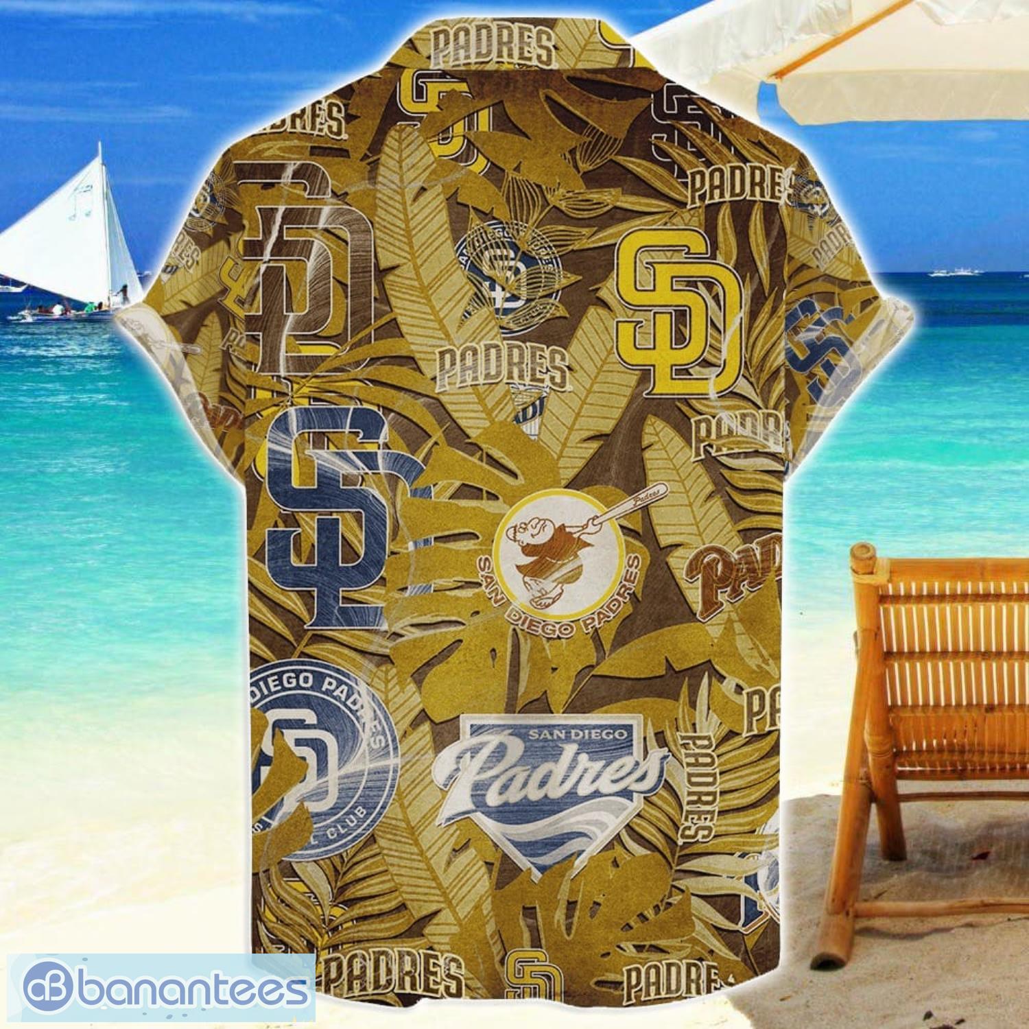 san diego padres 3d hawaiian shirt retro logo revolution mlb new design summer gift for men women 1 image San Diego Padres 3D Hawaiian Shirt Retro Logo Revolution MLB New Design Summer Gift For Men Women Product Photo 2