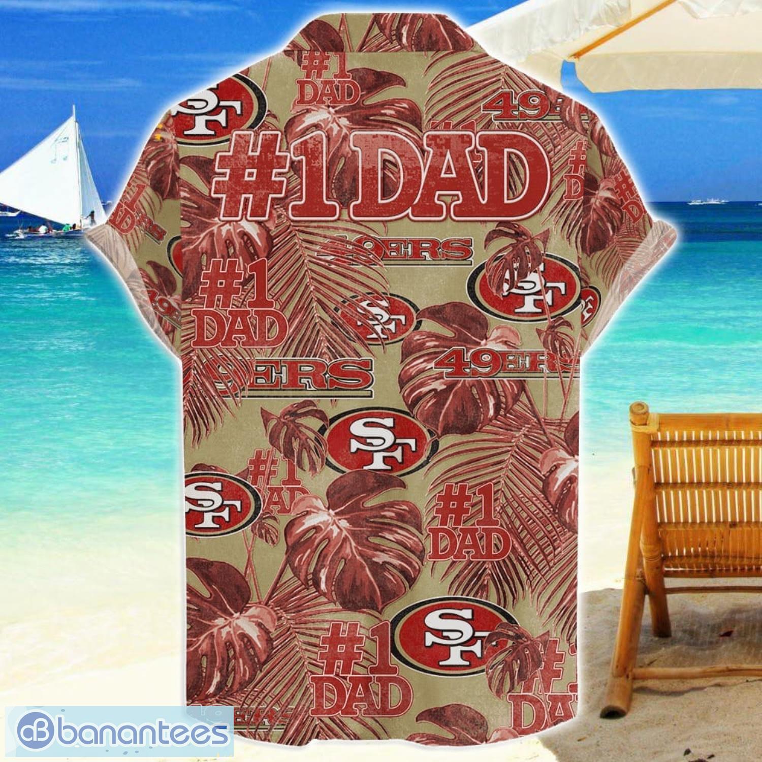 san francisco 49ers dad hawaiian fathers day gift for dad grandpa nfl sports beach shirt 1 image San Francisco 49ers Dad Hawaiian Father’s Day Gift For Dad Grandpa NFL Sports Beach Shirt Product Photo 2